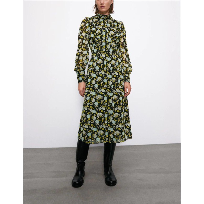 FLORAL MIDI DRESS IMPORT MURAH 31505 / DRESS BUNGA ZARA