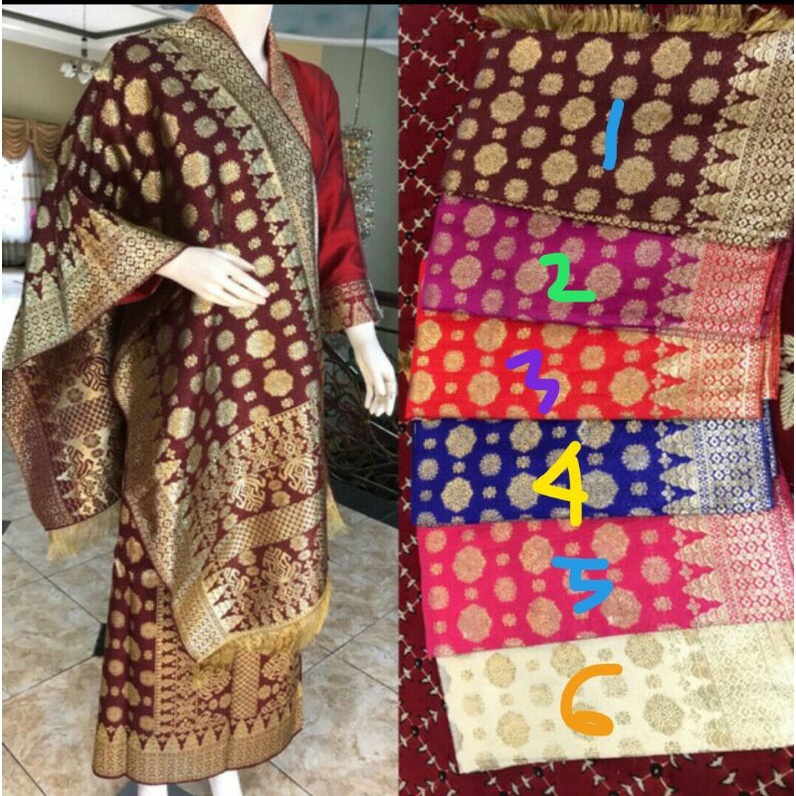 Songket Palembang cantik manis/ songket mesin/songket setelan