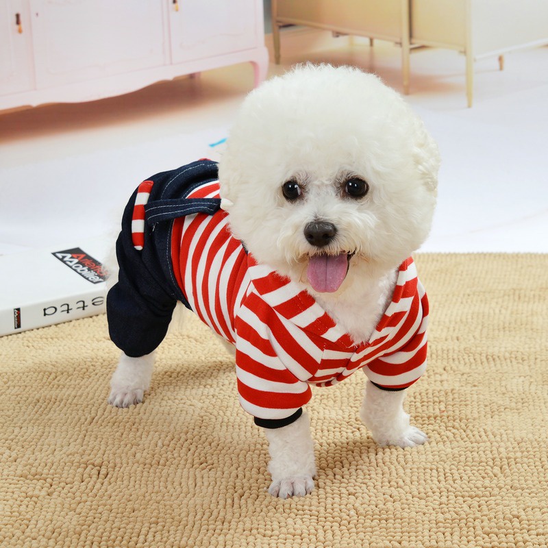 Pet Clothes Couple Motif Garis Keren Untuk Kucing Dan Anjing