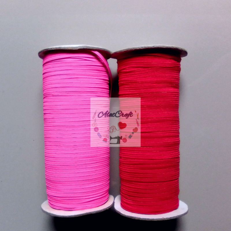 TALI KARET ELASTIS UKURAN 3.2 MM BERWARNA / KARET TALI MASKER