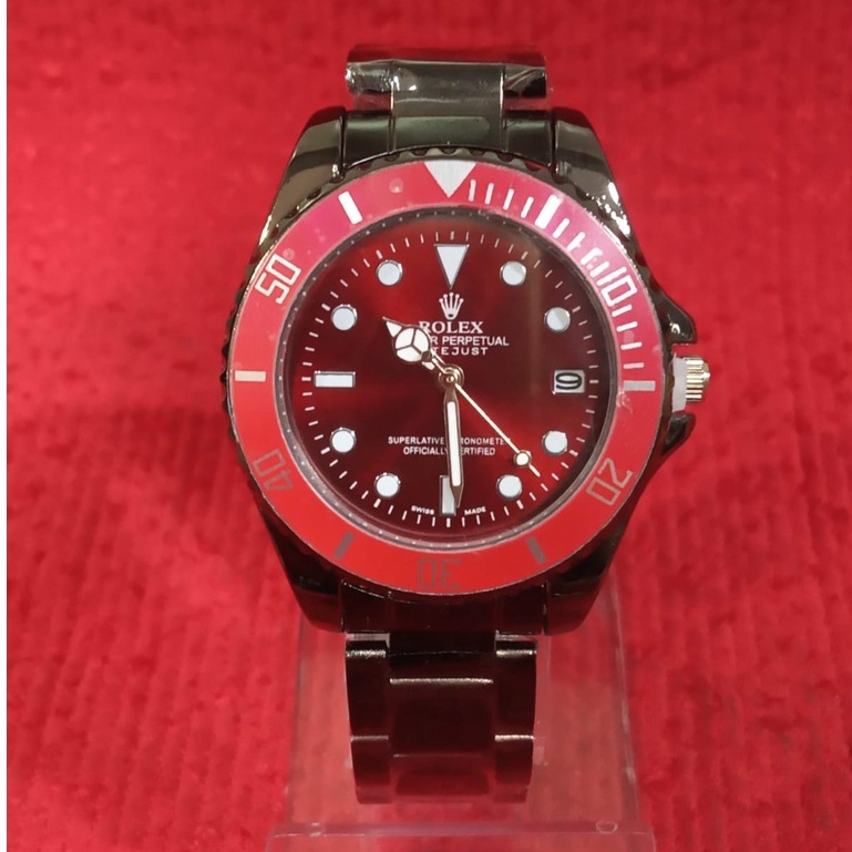 Jam Tangan Rolex Pria R521 Submariner Tanggal WATER RESISTANT - Rantai Hitam