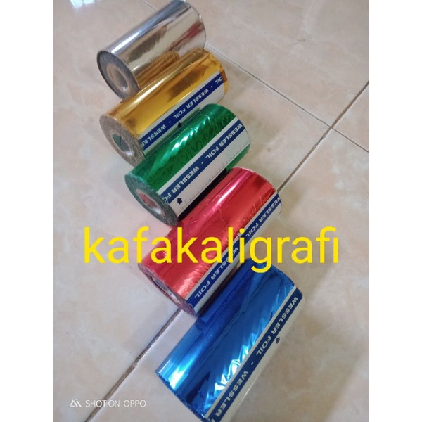 Prada foil pewarna kaligrafi timbul