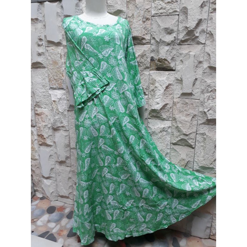 daster batik cap abaya klok jumbo  Rindu Batik