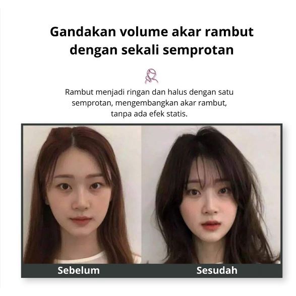 Dry Shampoo Spray Rambut Dry shampo rambut kering hair spray fluffy hair Mengembangkan Rambut Lepek