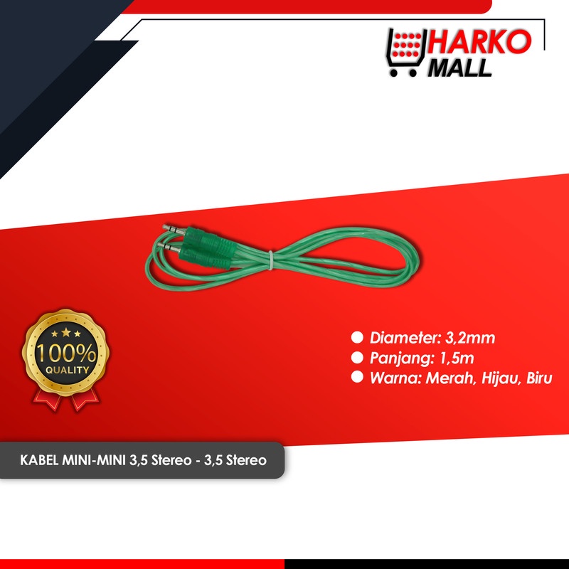 Kabel AUX Mini Jack 3.5ST-3.5ST Panjang 1,5M