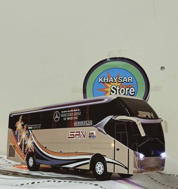 Miniatur bus bis SR2 SAN plus lampu