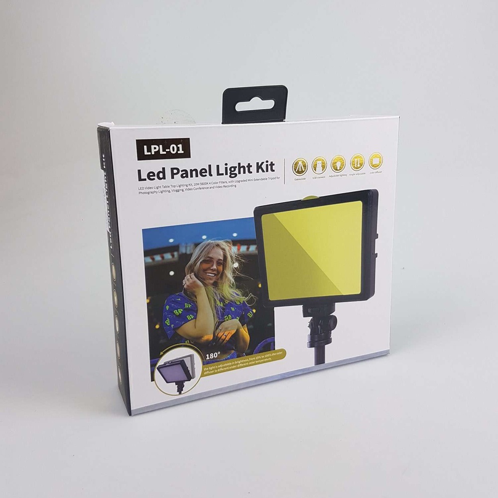 Lampu Kamera Studio LED Portable Flat Panel Fill Light 15W - LPL-01 - Black