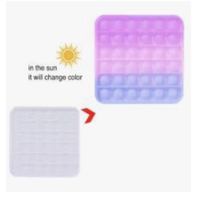 (FREE KELERENG) POP IT RAINBOW MURAH POP IT RAINBOW-Kotak uv