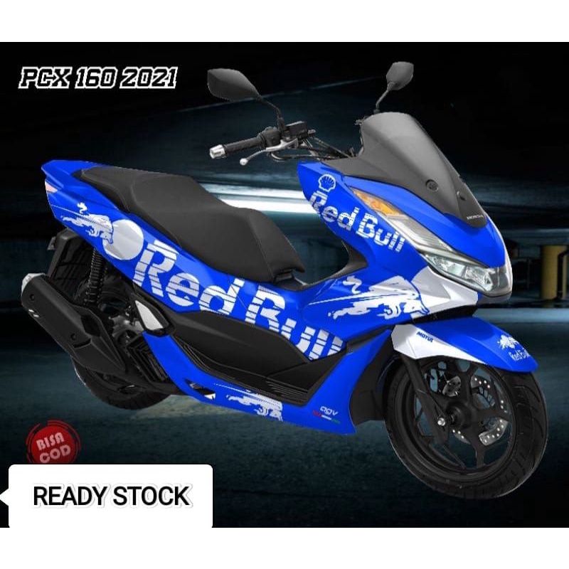 Striping all new pcx 160 full body motif red bull Decal pcx full body Stiker motor untuk honda pcx t