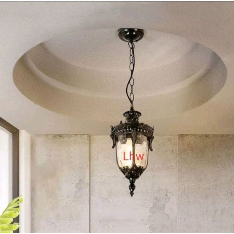 lampu hias gantung 1170 klasik jumbo outdoor indoor dekorasi ruang makan teras depan dan cafe