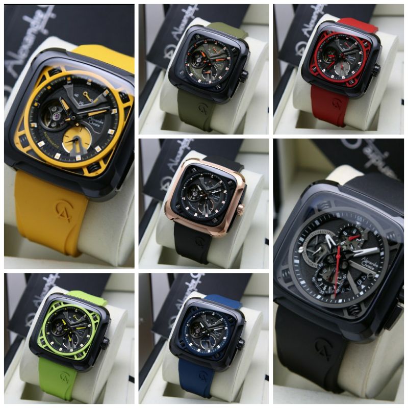 JAM TANGAN ALEXANDRE CHRISTIE PRIA RUBBER AC 6757 6577 AC6577 ORIGINAL.100%