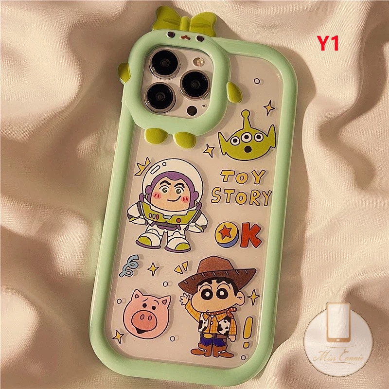 Case Toy Story Kartun Indah Untuk Samsung A12 A04 A13 A03 A32 A14 A04s A03s A53 A04E A50s A22 A51 A52 A30s A50 A52s A31 A23 A73 A21s A71 A02s Bow-knot Monster Kecil Len Soft Cover