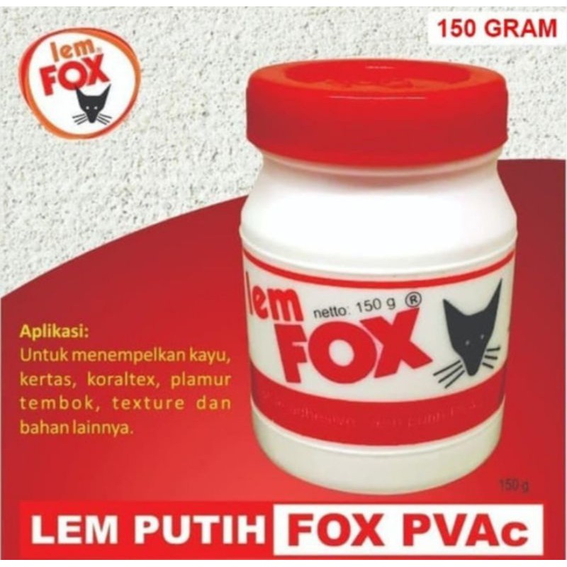 

LEM FOX PUTIH ( PVAc 150 GRAM )