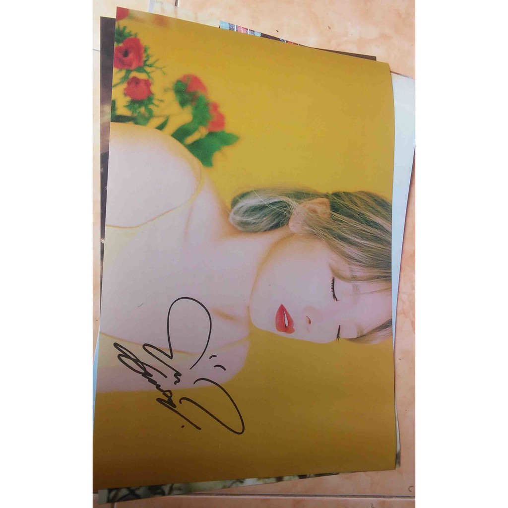 Poster Taeyeon SNSD Signed FanMade