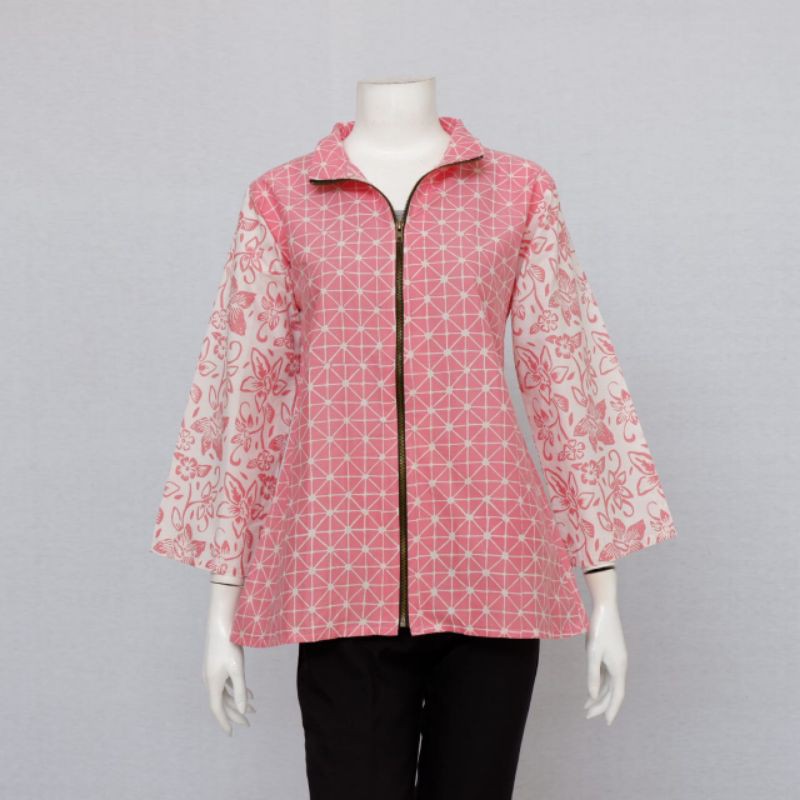 Baju Kerja Wanita | Blus Blazer Namira 02 | Atasan Batik Modis  Simpel