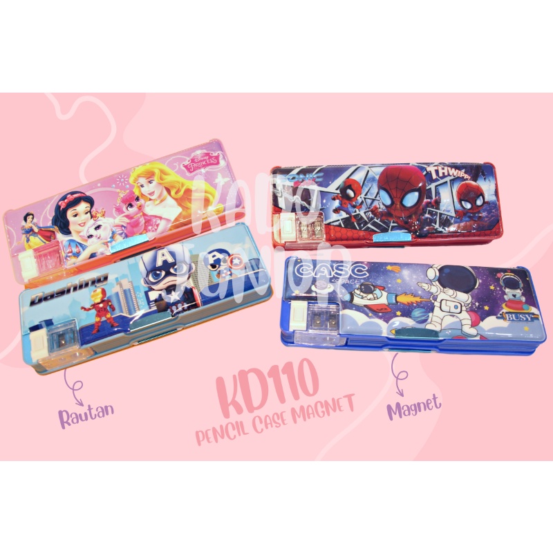 

KJ!! TEMPAT PENSIL SEKOLAH ANAK PERLENGKAPAN ALAT TULIS PENCIL CASE MAGNET MOTIF SUPERHERO KD110