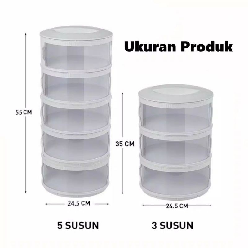 tudung saji 5 susun/storage 5 susun