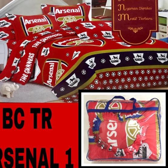 CRV44டி Bedcover dan Sprei Motif Klub Bola Arsenal King/Queen Size Murahhh