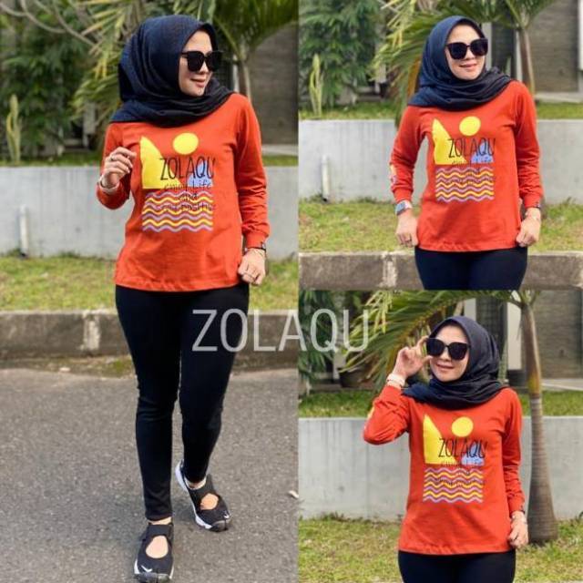 KAOS ZOLAQU SIZE M. L. XL 100% ORIGINAL TERBARU TERLARIS  ORANGE BATA BIRU LANGI NEW DAN NAVY KOMBIN