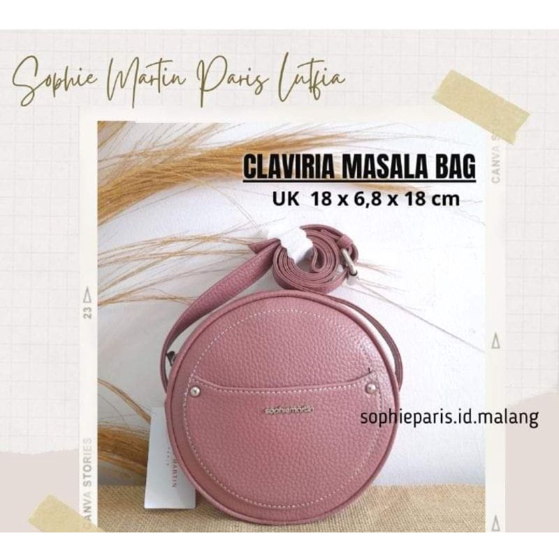 CLAVIRIA MASALA BAG TAS SELEMPANG WANITA BULAT SOPHIE MARTIN ORIGINAL TAS SOPHIE PARIS PROMO