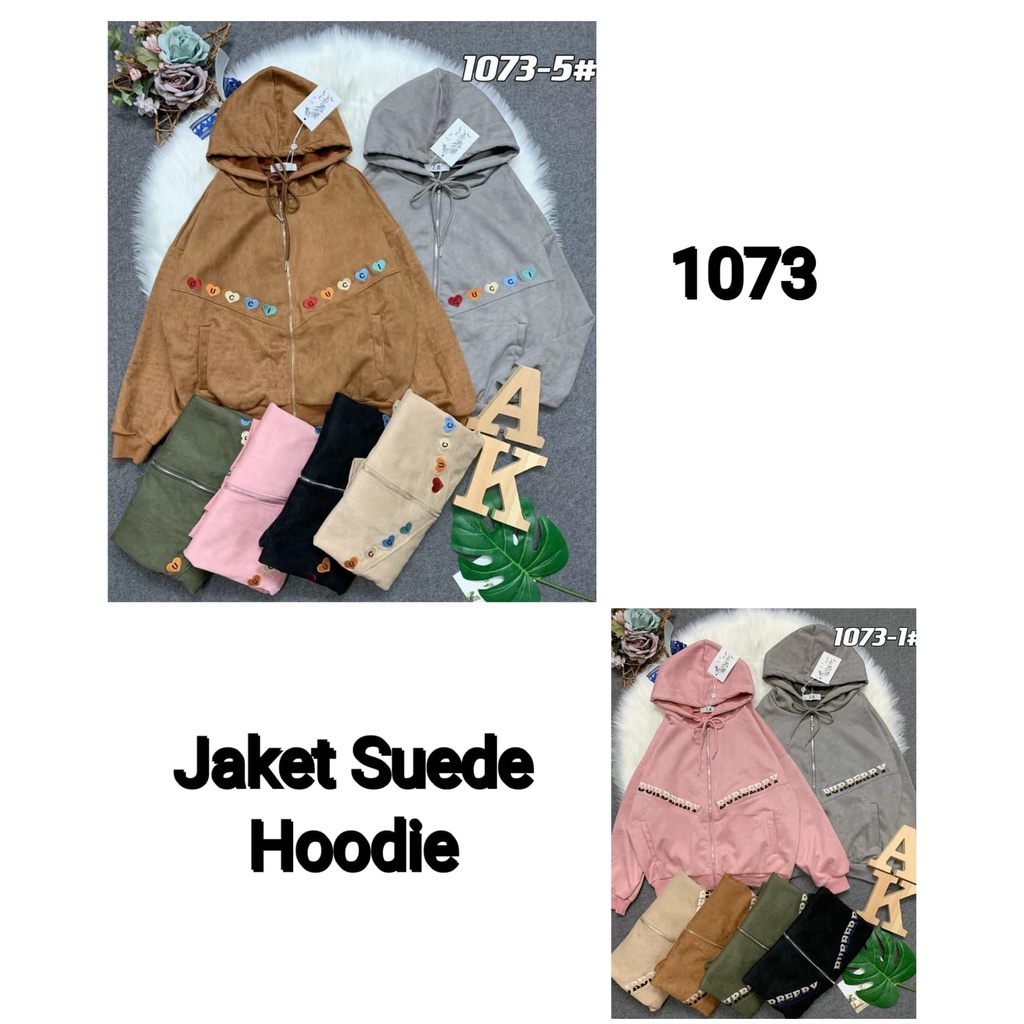 1073 Jaket Suede Hoodie / Jacket Suede Hoodie