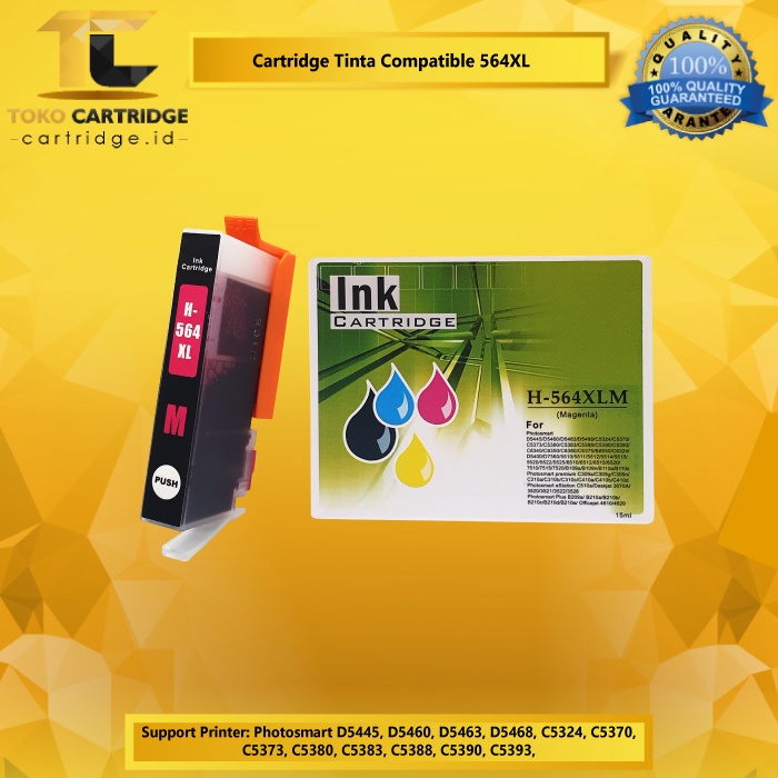 Cartridge Tinta Compatible 564XL 564 XL Cyan Magenta Yellow Black With Chip