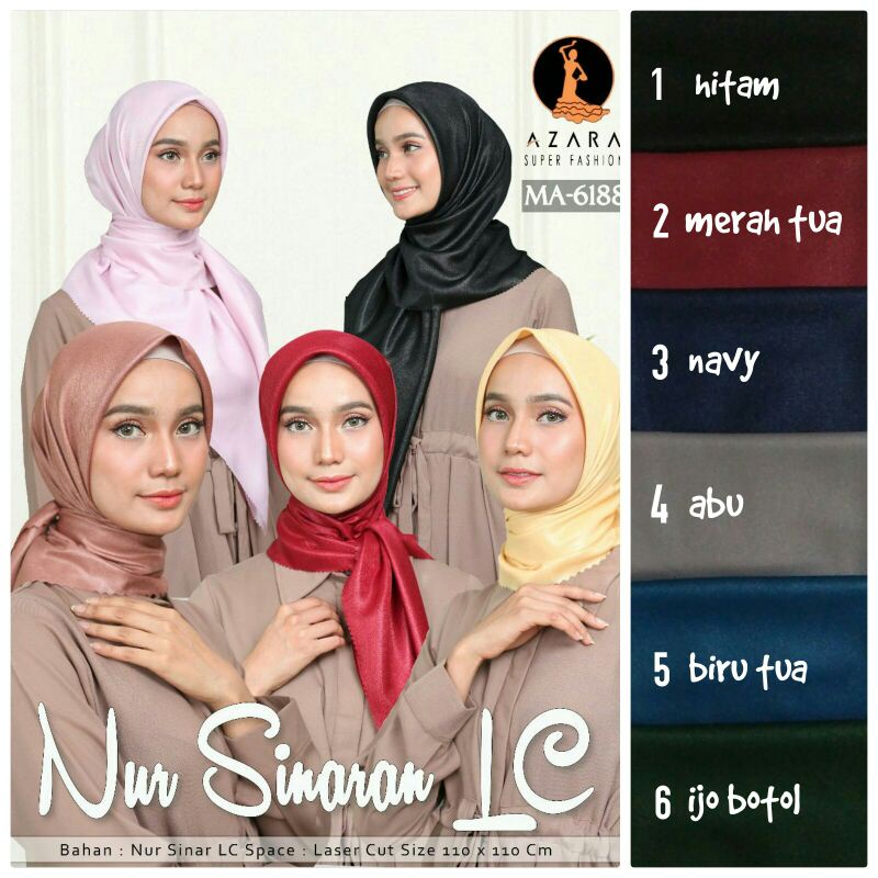 SEGIEMPAT GLITTER AZARA || Nur Sinar LC