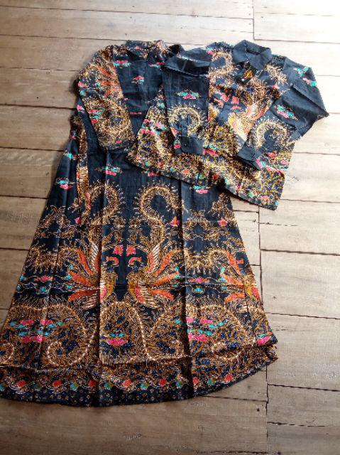 Batik Couple Keluarga Sania Ruffle Ori Ndoro Jowi Dnt Motif Madu Termurah Di Shopee