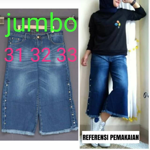 VJ KULOT IMPORT JEANS KANCING RUMBAI