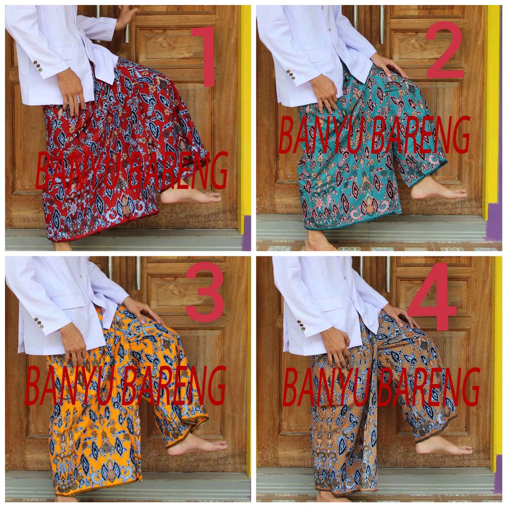 Celana sarung motif batik mega mendung megamendung khas cirebon