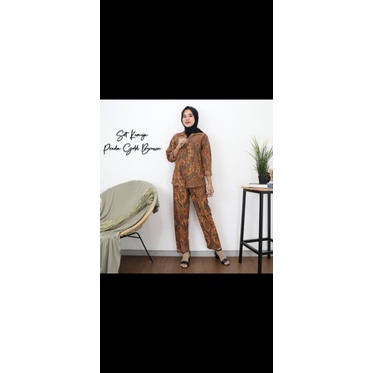 Piyama Lengan Panjang Motif Batik