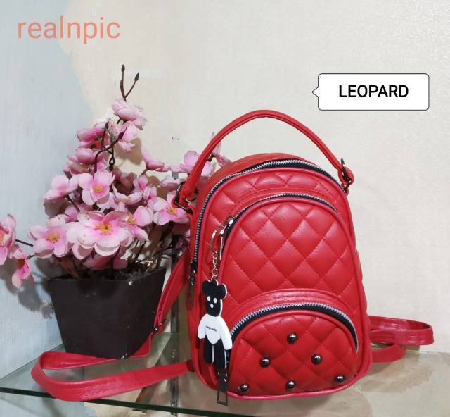 Sling bag jait stud mewah tas ransel wanita