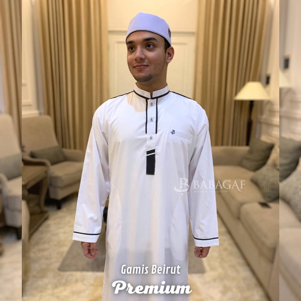 Gamis Beirut Babagaf Premium Jubah Pria Dewasa Lengan Panjang