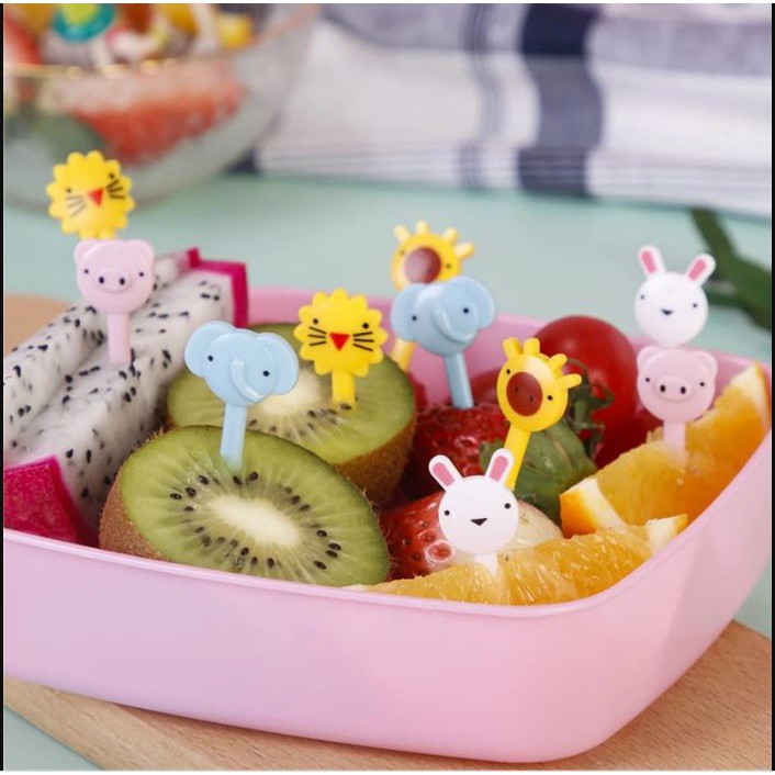 10 Pcs Kids Bento Foodpick Garpu Bekal Anak Tusukan Tusuk Makanan Buah