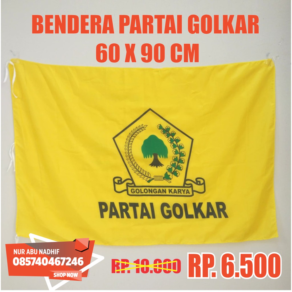 bendera partai golkar uk 60x90 (isi100pcs)