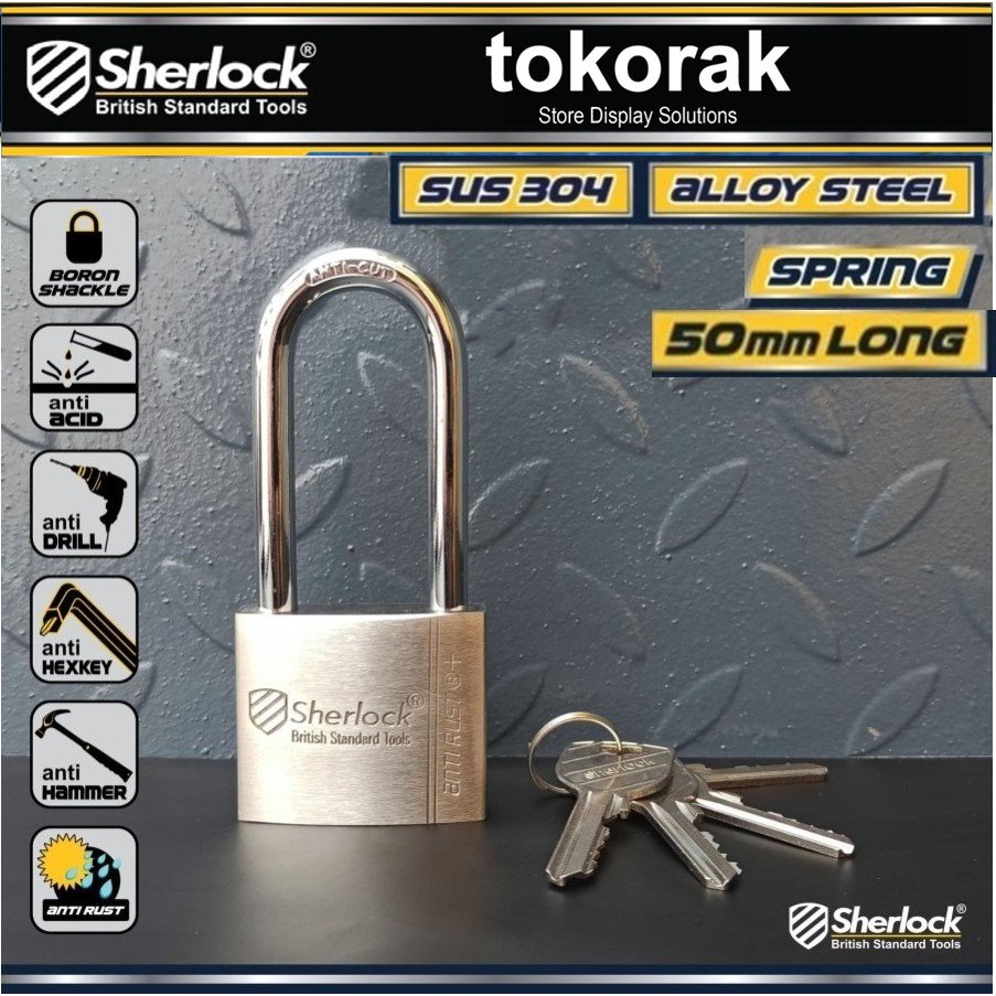 GEMBOK STAINLESS STEEL SPRING - PER - 50 MM PJG SHERLOCK - ANTI KARAT