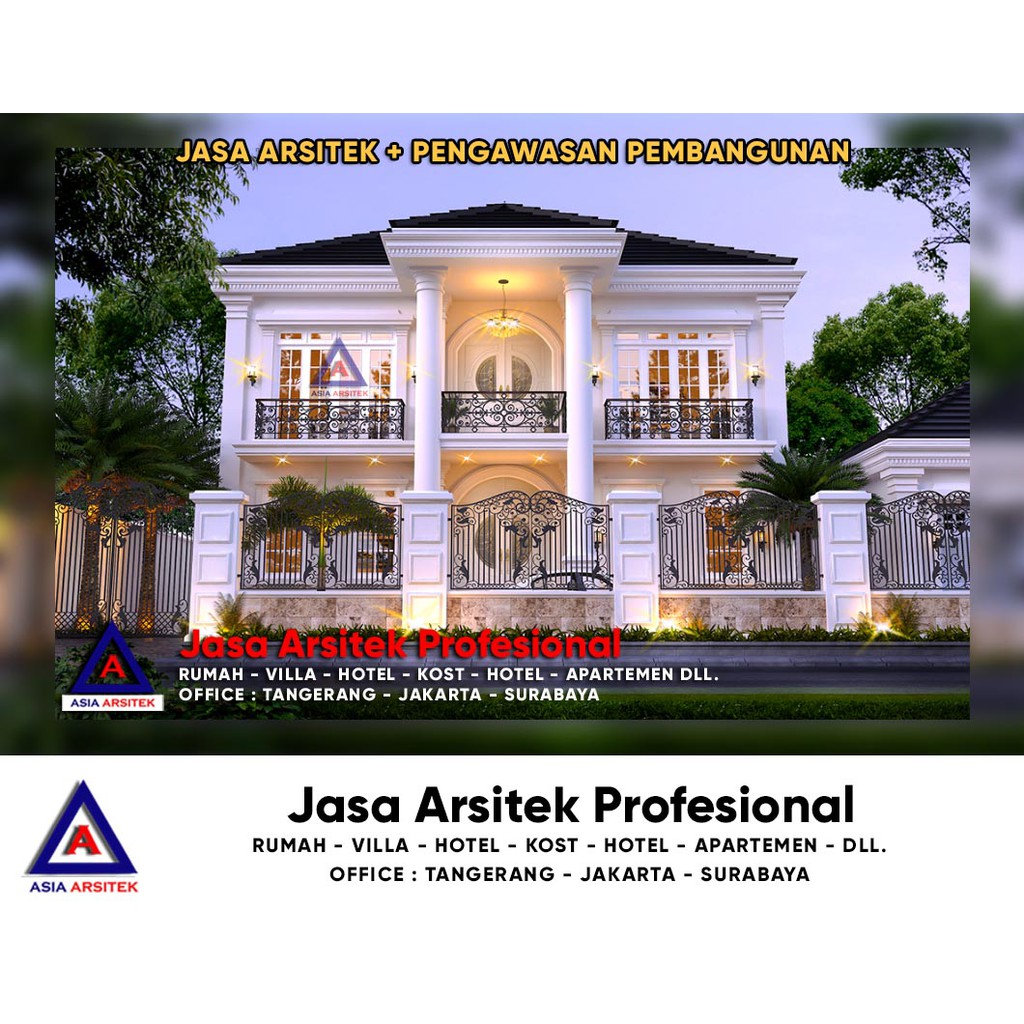 Jasa Arsitek Desain Rumah Mewah Classic Klasik Modern Di Penjaringan Jakarta Utara Shopee Indonesia