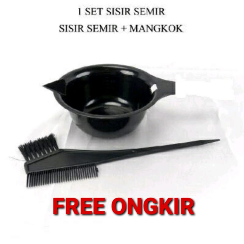 MANGKUK SEMIR + SISIR SETS WARNA HITAM