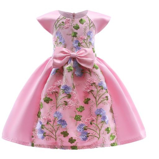 Dress Gaun Pesta Anak Featured Lace Embroidered
