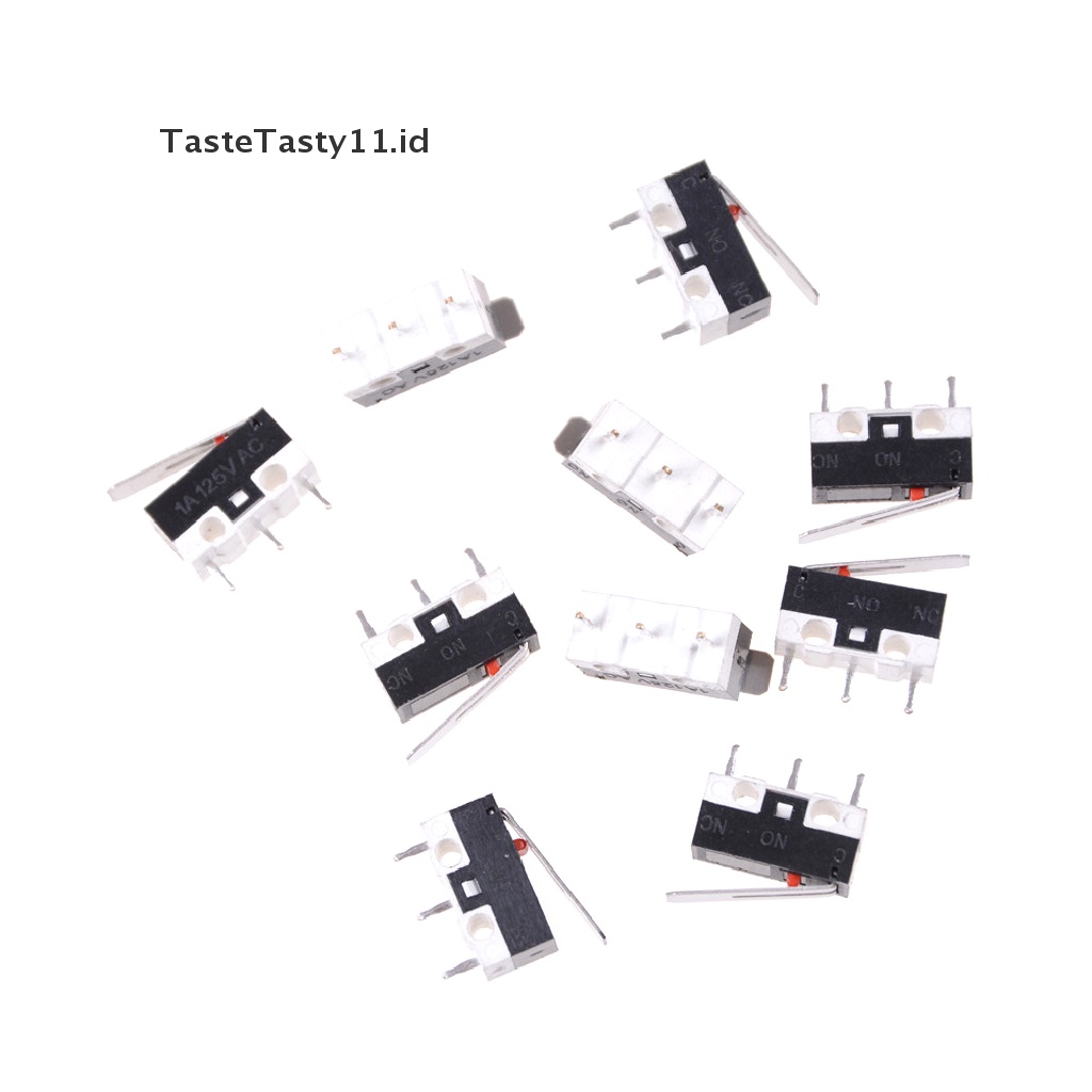 10pcs Kw10 125v 1a 3 Terminal Momentary 13mm Tuas Arm Micro