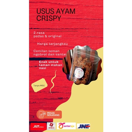 

Usus ayam crispy rasa pedas & original 1000gr/1kg