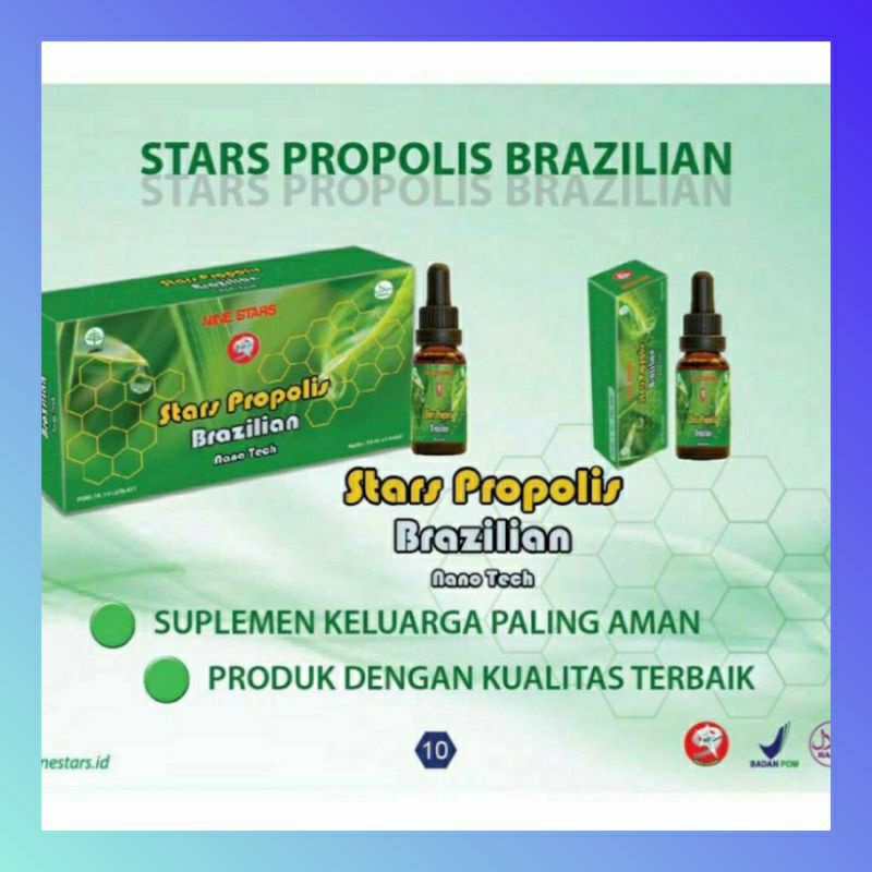 STARS PROPOLIS BRAZILIAN NINE 1BOX ISI 6 BOTOL STARS PROPOLIS BRAZILIAN