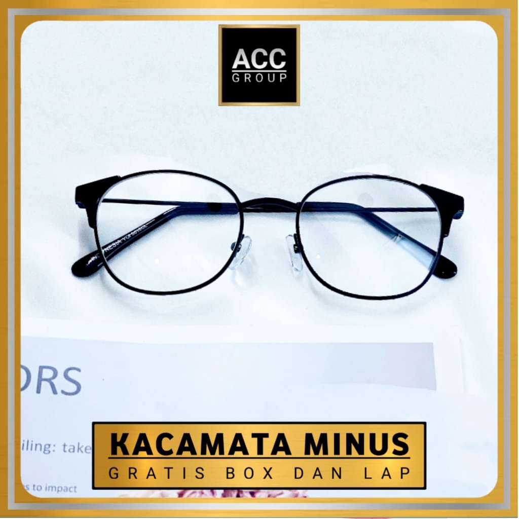 KACAMATA TERBARU MINUS OVAL TERBARU- (0.50 S/D4.00) +BOX DAN LAP KACAMATA MINUS KACAMATA RABUN JAUH