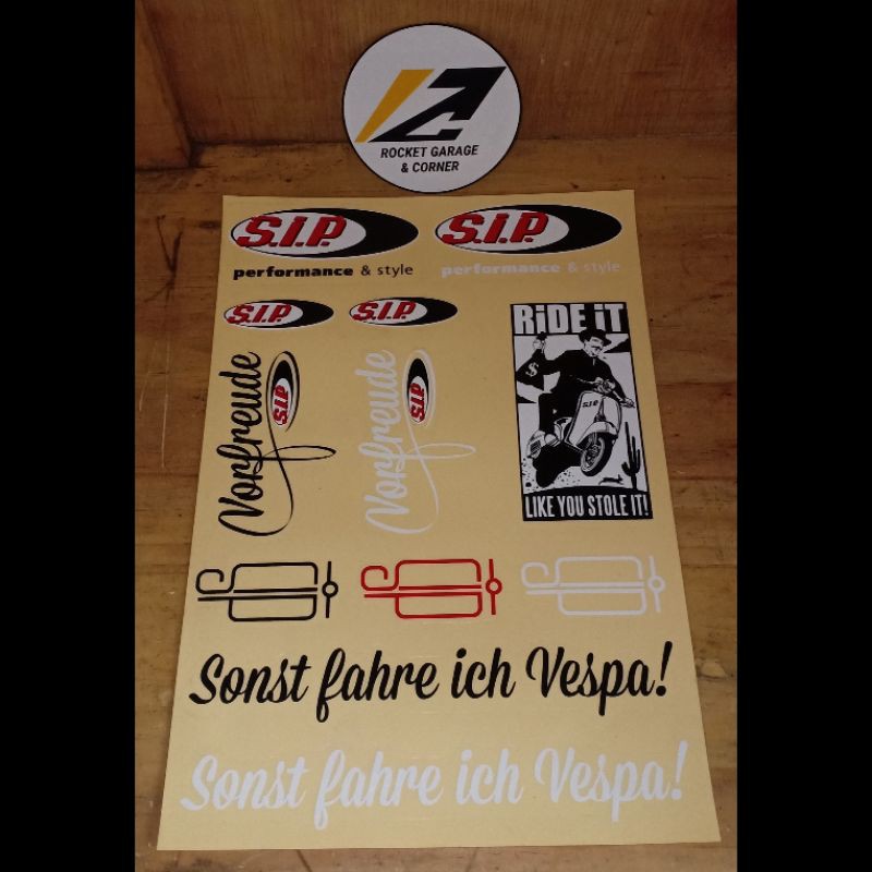 Sticker Sip Scooter Set Original Shopee Indonesia