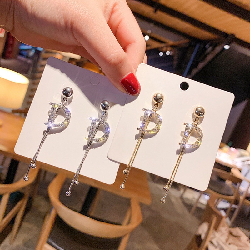 Anting Drop Mutiara Putih Bentuk Bulat Warna Emas Bahan Zirkon Gaya Korea Bohemian Untuk Wanita