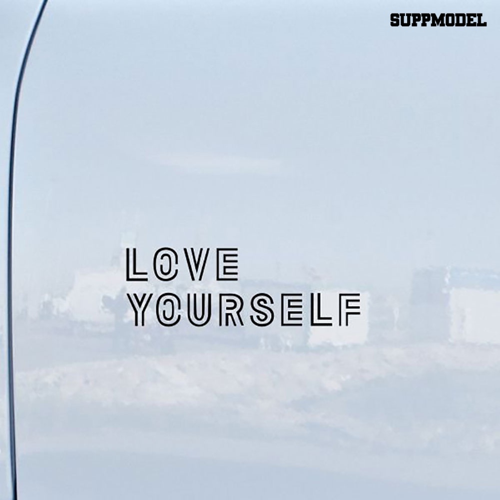 Stiker Reflektif Motif Love Yourself Untuk Dekorasi Bodykaca Mobil