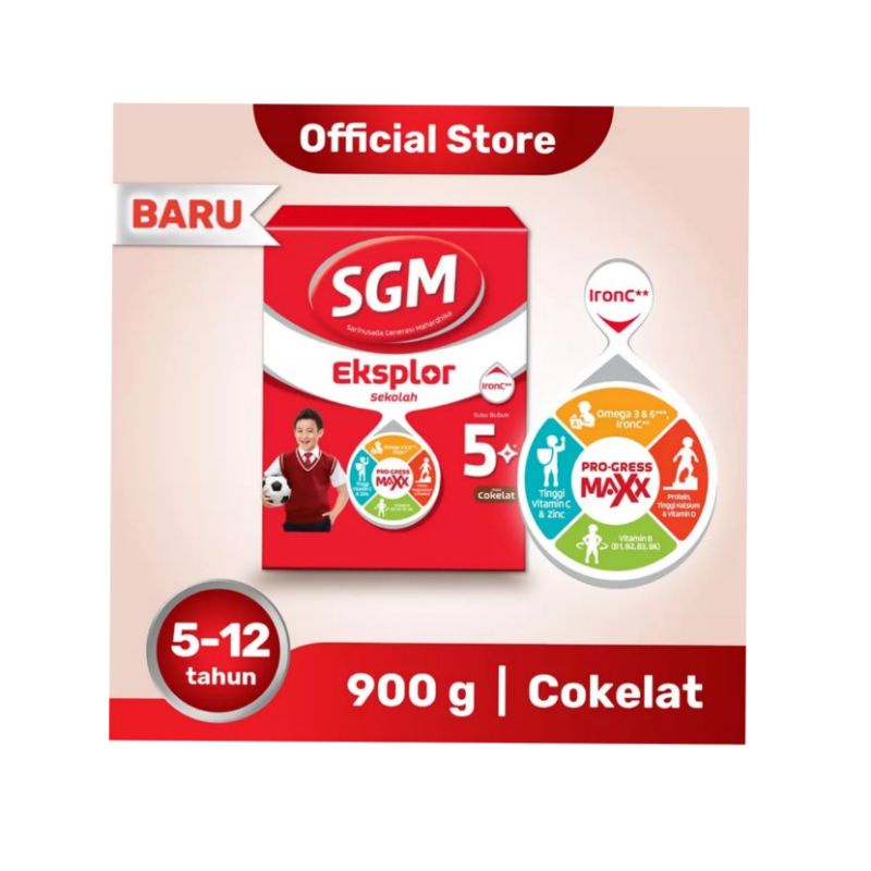 SGM Eksplor 5+ Pro-GressMaxx  Rasa Madu / Cokelat 900gr