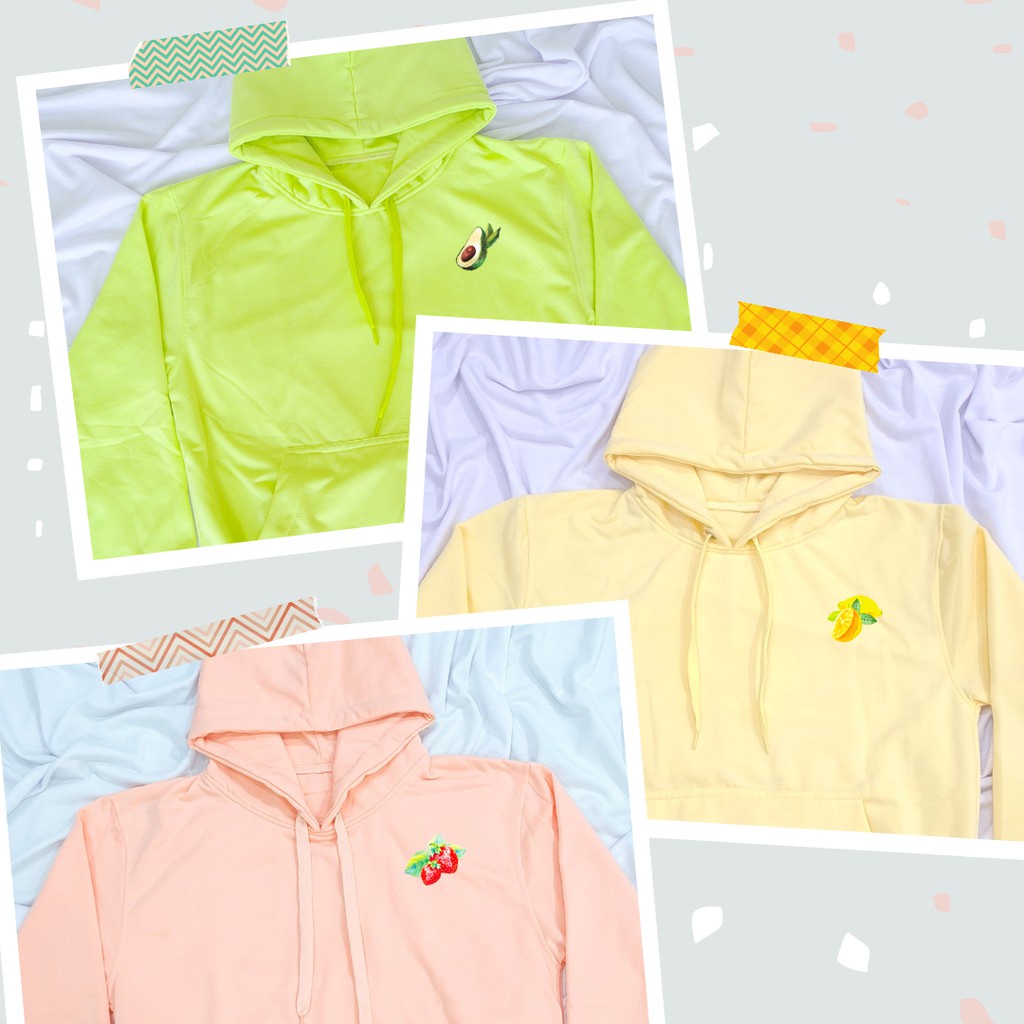 HOODIE WANITA CUTE FRUITS /// HOODIE WANITA BAHAN FLEECE LUCU KEKINIAN TERBARU''