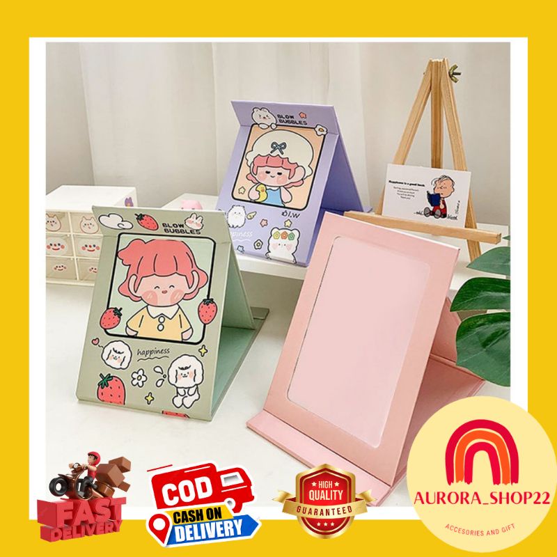 [COD] Kaca Lipat Portable Model Buku / Kaca Cermin Rias Lipat Mini / Cermin Buku Cermin Rias Kaca Make Up