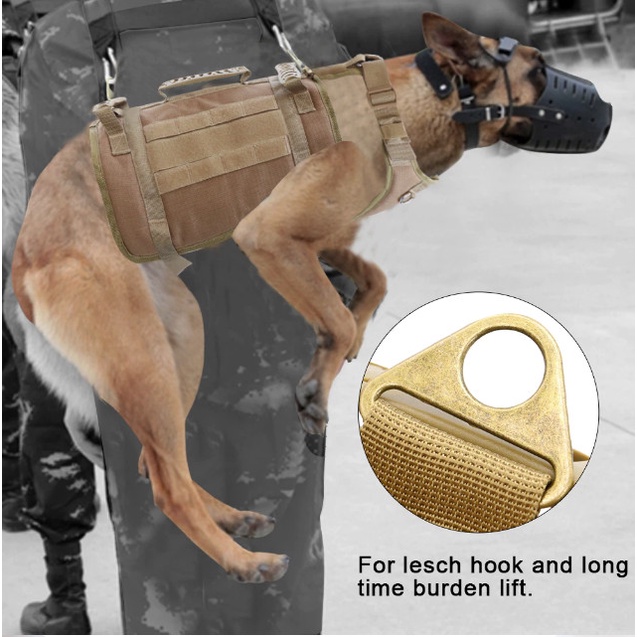 Multi Outdoor Dog Vest Harness Rompi Anjing Polisi Military K9 Protect